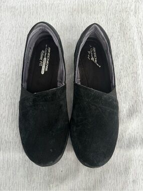 Skechers Black Slip-On Suede Loafers